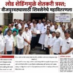 लोड शेडिंगमुळे शेतकरी त्रस्त; सुरळीत वीजपुरवठ्यासाठी शिवसेनेचे महावितरणला निवेदन